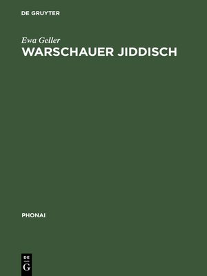 cover image of Warschauer Jiddisch